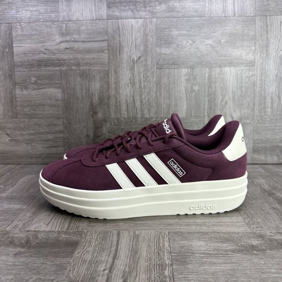 Adidas VL Court Bold Women's size 11 Burgundy Skateboarding Shoes - Picture 3 of 8